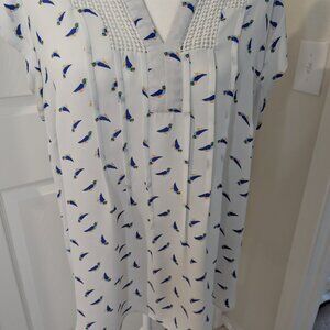 Daniel Rainn Estefany Lace Detail Split Neck Top